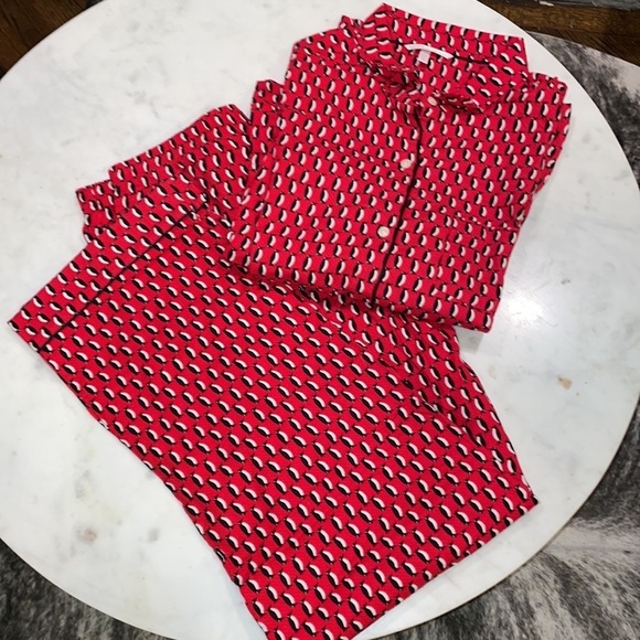 Victoria’s Secret Red Penguin Flannel Pajamas - Picture 2 of 5